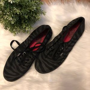 Vans Black on Black Tiger stripes